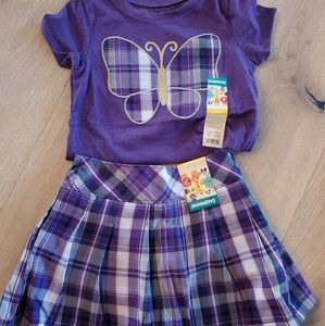 NWT Garanimals 3T Girl plaid purple outfit